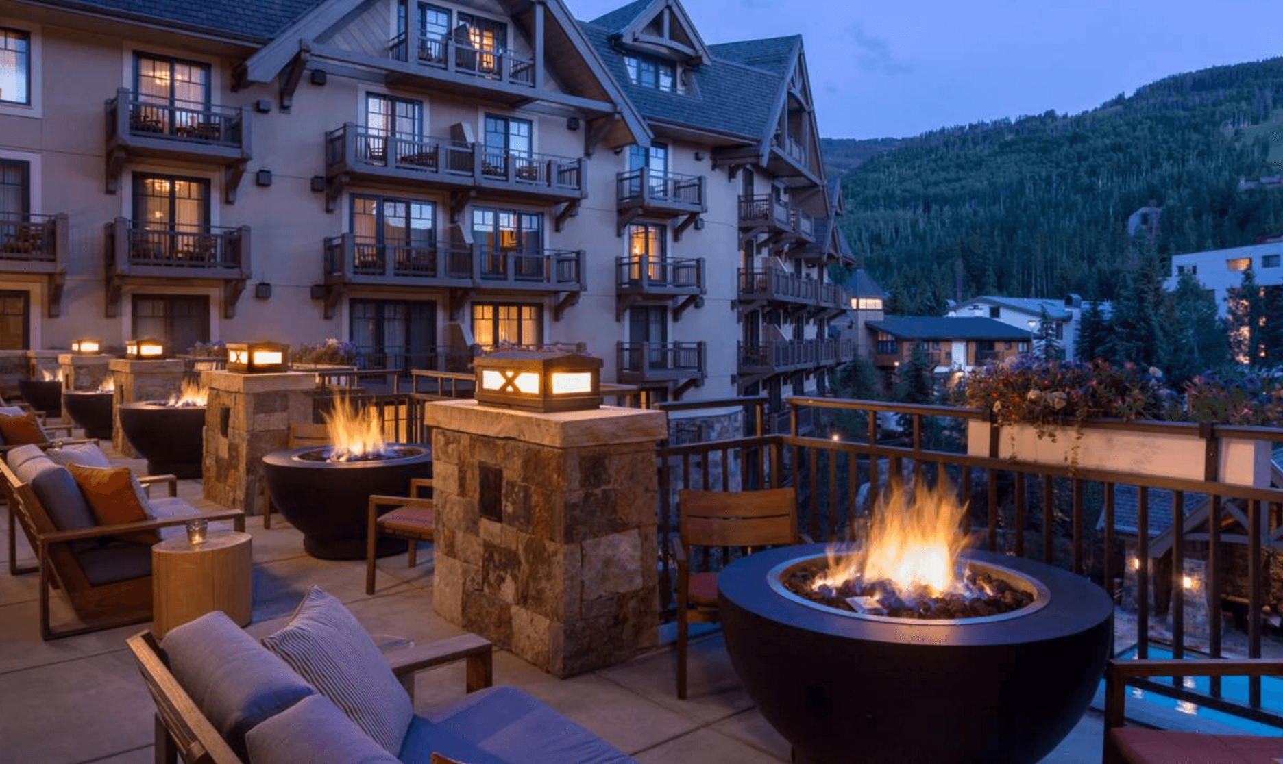 Our Experts Recaps Vail Four Seasons Hotel Outdoor Fireplace