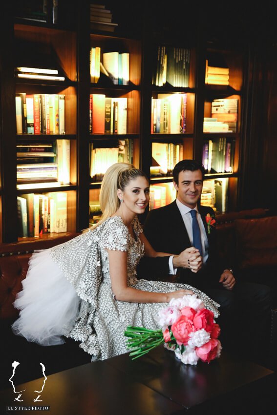 Shop Weddings Paula Merlo Rooftop of The NoMad Hotel with Henrique
