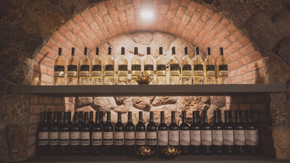 Day Trips and Travels Macari Vineyards Bottle in Cellar